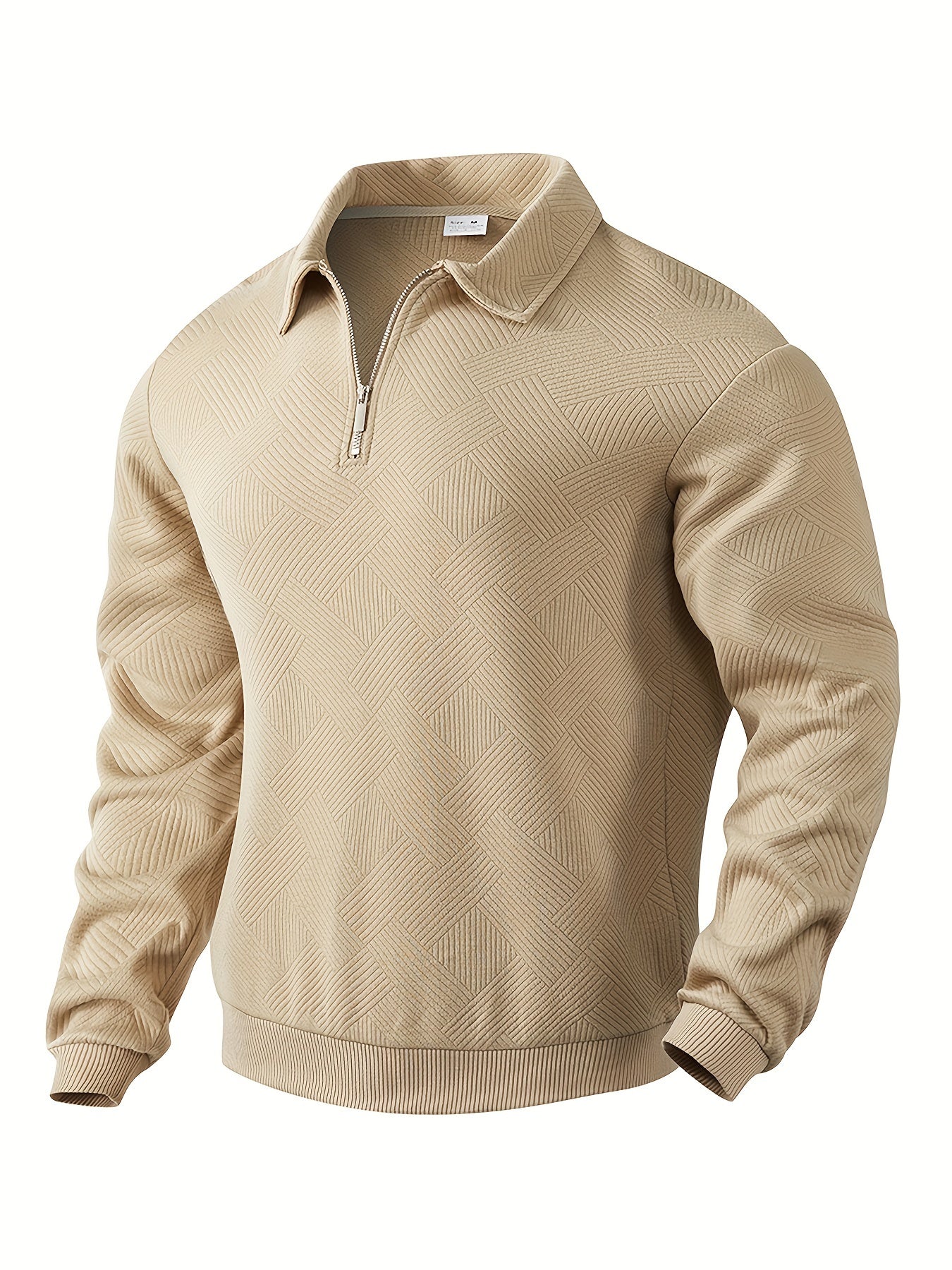 Oskar™ | Vintage Zip-Up Pullover med geometrisk design