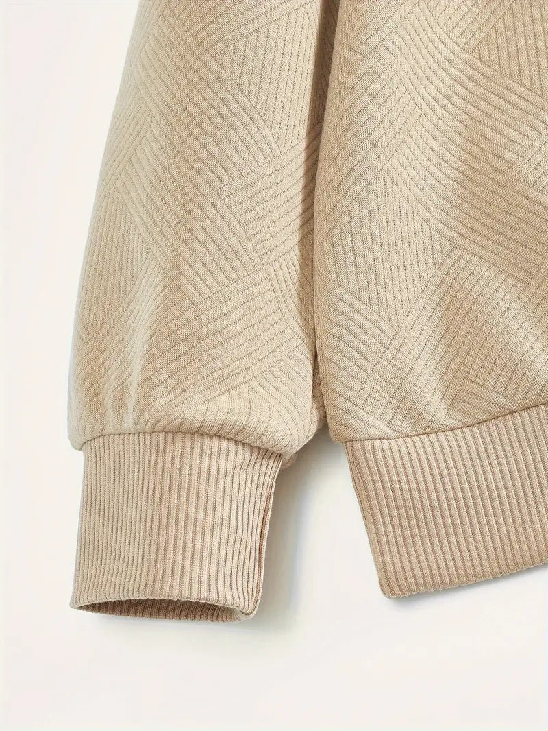 Oskar™ | Vintage Zip-Up Pullover med geometrisk design