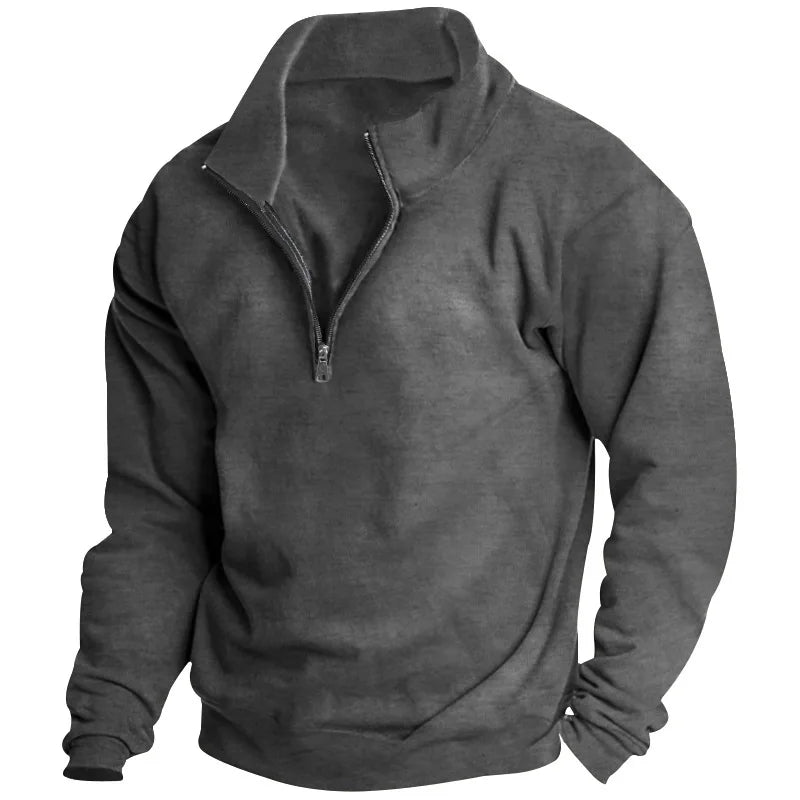 Einar™ | Fleece tröja med ståkrage och halv dragkedja