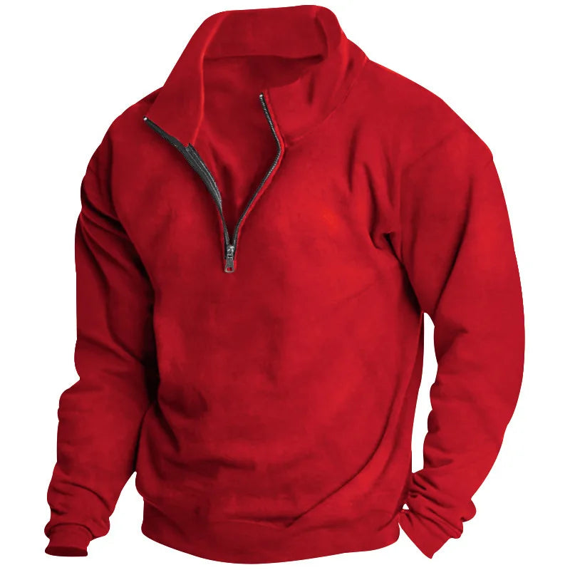 Einar™ | Fleece tröja med ståkrage och halv dragkedja