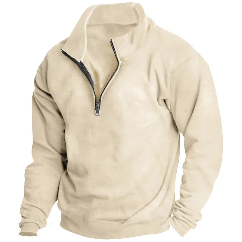 Einar™ | Fleece tröja med ståkrage och halv dragkedja