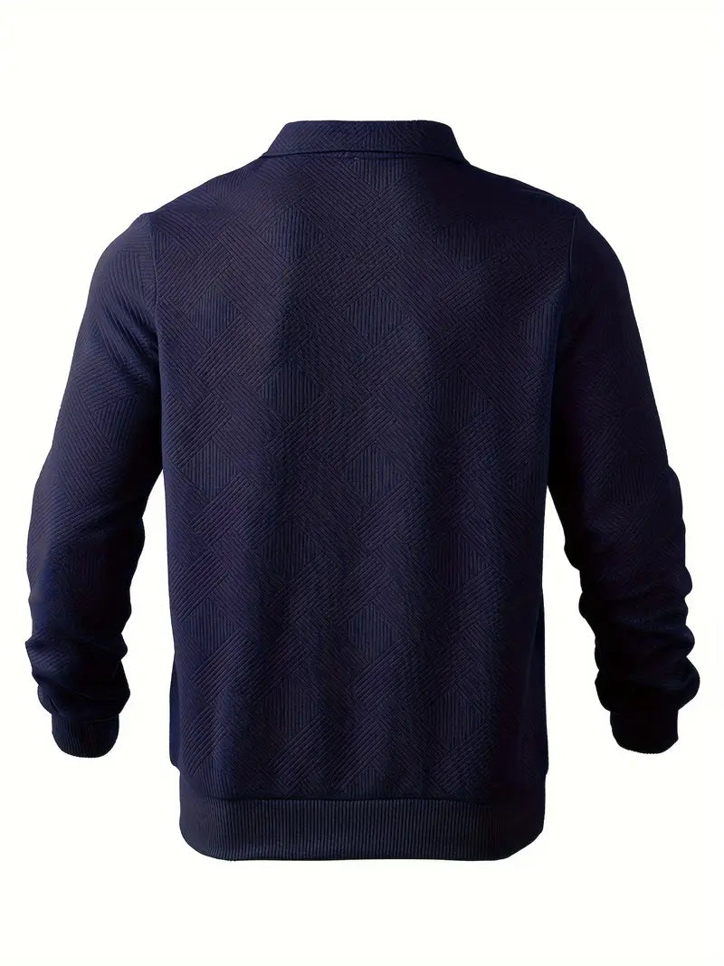 Oskar™ | Vintage Zip-Up Pullover med geometrisk design