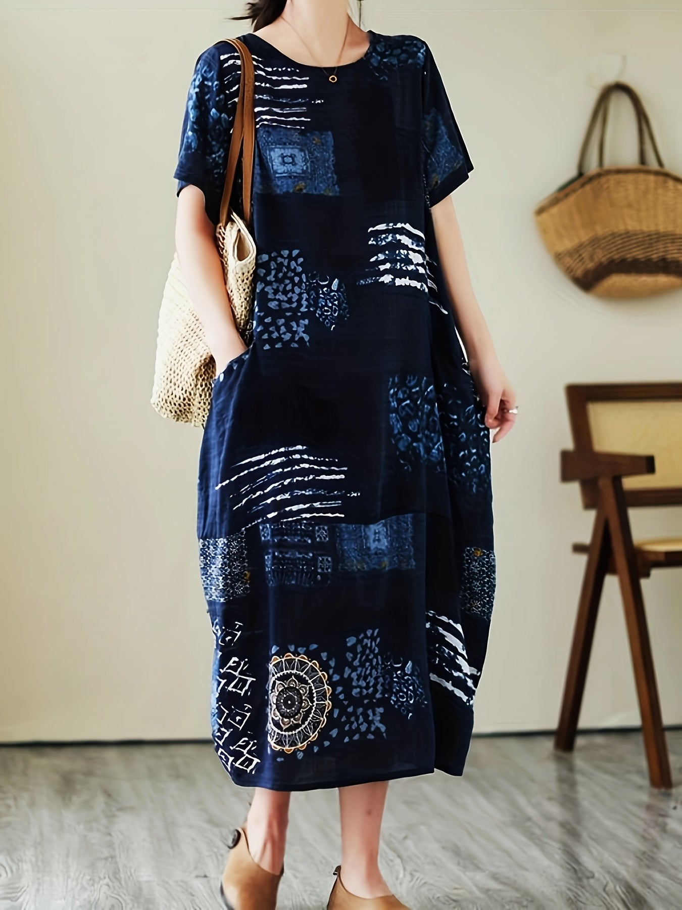 Stina™ | Stilren linnetunika med fickor