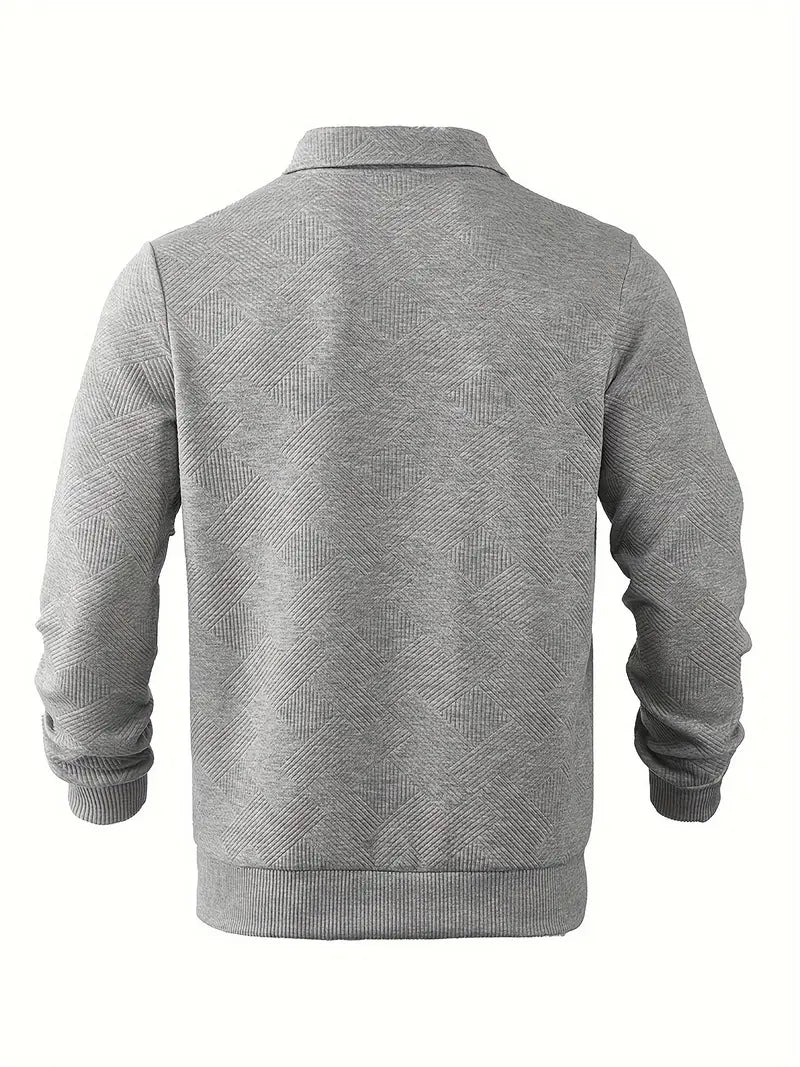 Oskar™ | Vintage Zip-Up Pullover med geometrisk design