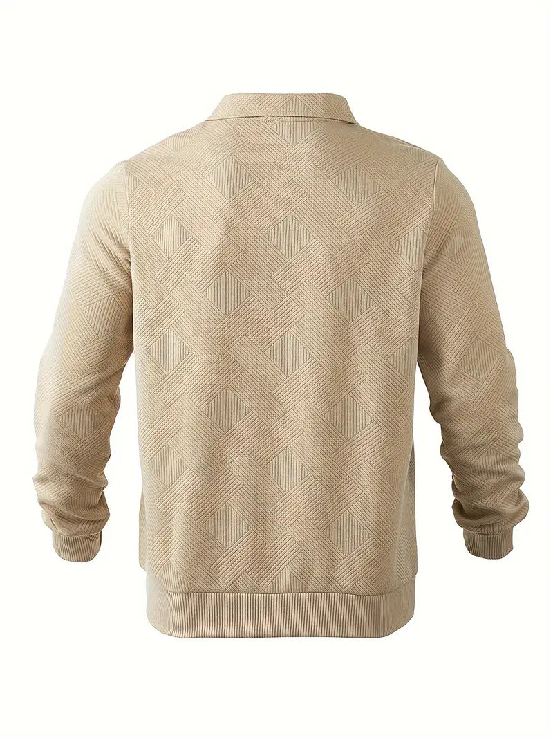 Oskar™ | Vintage Zip-Up Pullover med geometrisk design