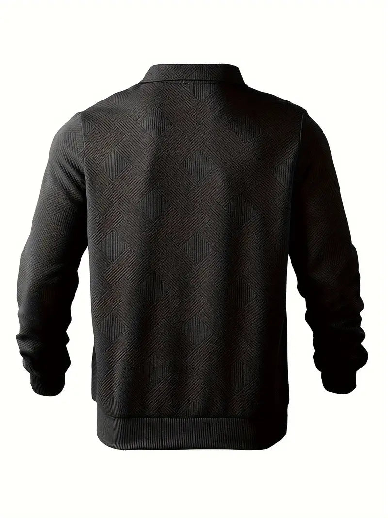 Oskar™ | Vintage Zip-Up Pullover med geometrisk design